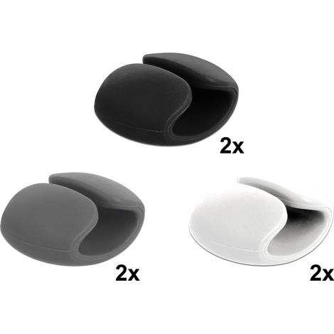 Delock Juego de clips para sujetar cables de 6 piezas