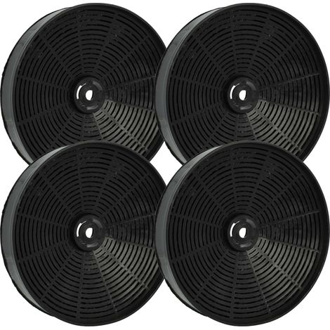 vhbw 4x filtro a carboni attivi compatibile con Gorenje DAH60S - AZD 1925, DAH60W - AZD 1925, AH60E - AZD 1925 cappe aspiranti - 17,3 cm