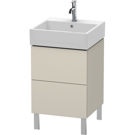 Duravit Meuble sous-lavabo L-Cube vertical 48,4 x 45,9 cm, 2 tiroirs, pour Vero Air 23505050, Coloris: Décor Taupe - LC677409191 (1/4)
