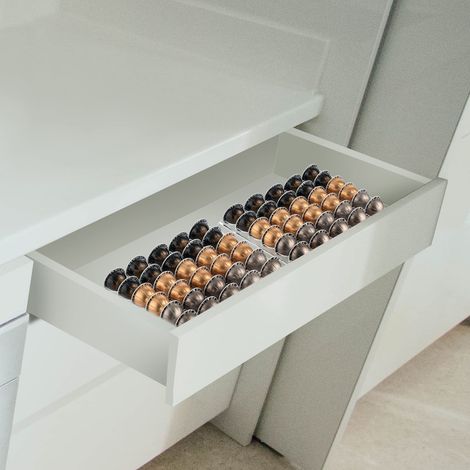 Porte-capsules Vertuoline 25, plateau de rangement sous tiroir, support pour capsules de café (1/5)