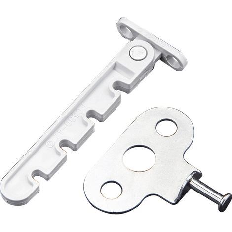 Lot de 2 ouvre-fenêtres pour fenêtres oscillo-battantes, butées de fenêtre, blanches (1/5)