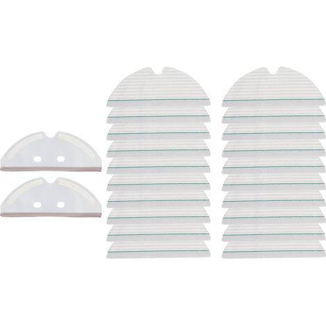 Bandeja de fregona desechable para Xiaomi Roborock S6/S5max/E35/E2 con 2 soportes y 20 toallitas.