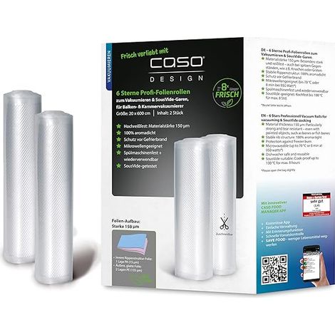 Caso Design Profi-Folienrollen 20 x 600 cm 2 Stück