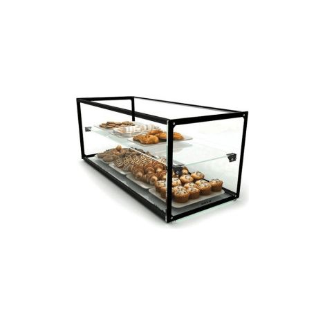 Vitrine Neutre Expo Plano - 920 mm - Moyenne - 2 Niveaux - LED - Sayl