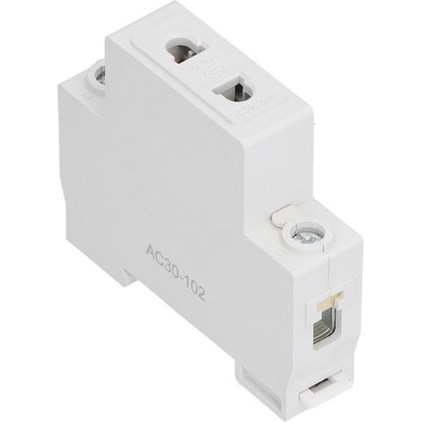 12 Stück BERM Steckdosen-DIN-Schienenmontage 2-poliger modularer Steckdosenverteiler Zubehör 250V (1/5)