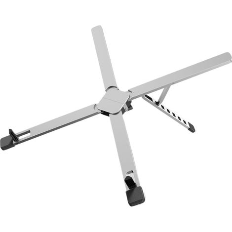 Support métallique pour ordinateur portable, avec système de refroidissement, support de bureau, support réglable en hauteur, pliable et portable. (1/5)