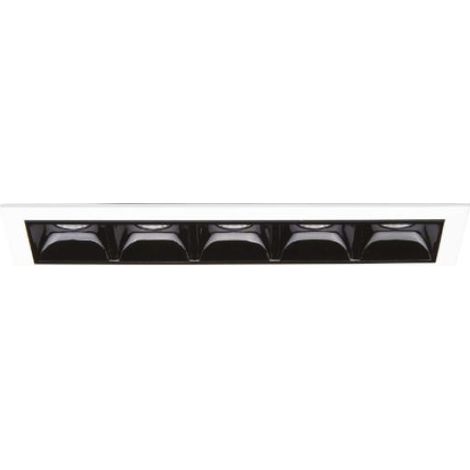 Ideal Lux LIKA Downlight Encastré Rectangle 5 Lumières Noir 146cm 4000K (1/2)