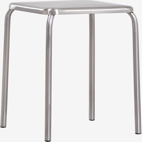 Set di 2 sgabelli bassi impilabili da 45 cm in acciaio inox Narnial SKLUM (1/5)