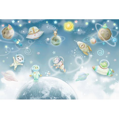 Papier peint panoramique Enfants - Espace - 130 cm x 88 cm (1/2)
