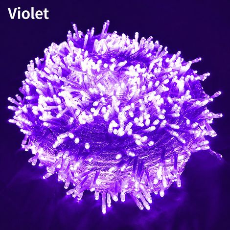 Guirlande lumineuse LED solaire 5m 20 LED violette extérieure IP44 violet 5 m20 500 g – Livraison gratuite