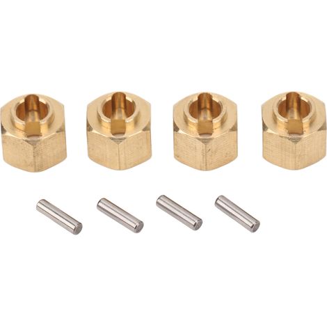 4 Pièces Adaptateur Hexagonal Laiton 5mm pour TRX4M, Accessoires Voiture 1/18 Traxxas RC Crawler (1/5)