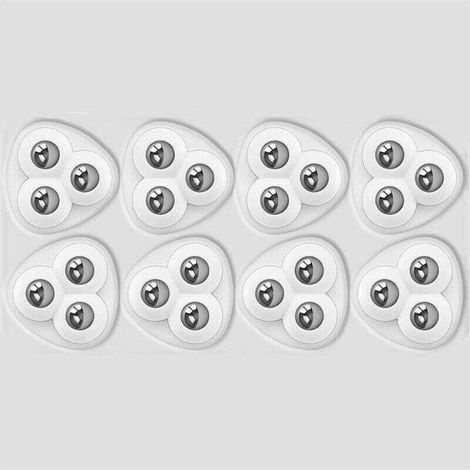 pair Set di 8 mini rotelle universali autoadesive per piccoli elettrodomestici, compatibili con macchine da caffè, friggitrici ad aria, piccoli mobili e contenitori.