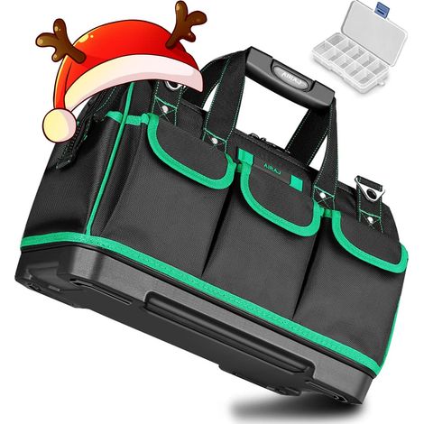 Sac à outils de 40 cm (16 pouces), sac à outils à large ouverture avec fond moulé étanche, sacs à outils robustes (1/5)