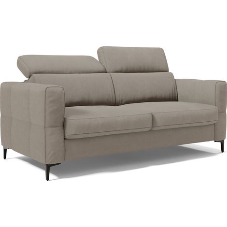 Gardenia Schlafsofa mit 18 cm hoher Matratze wasserfestem Stoff T02 178 cm (mat. 120x197) Beige