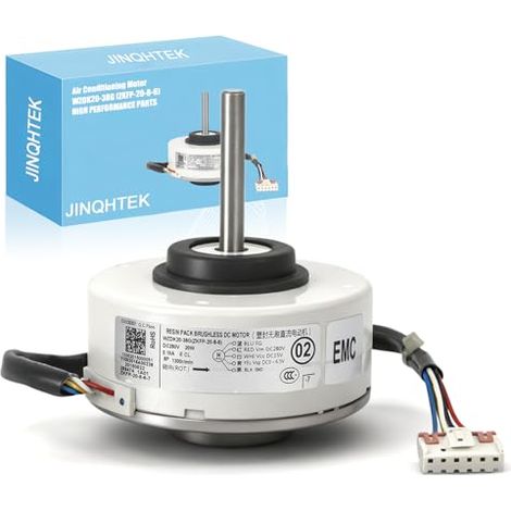 ZKFP-20-8-6 Moteur de ventilateur de climatisation, OEM WZDK20-38G 20 W Moteur CC sans balais pour climatiseur central, CCW 1300 tr/min DC 280 V 0,10 A