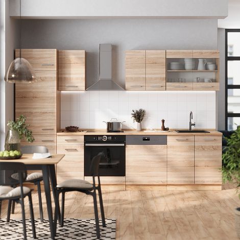 Cuisine R-Line, Sonoma/Chêne doré, 300cm , PT Chêne, Vicco