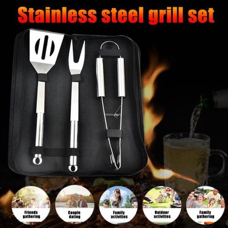 Barbecue Tapis De Cuisson Barbecue Grill Cas Barbecue Kit D'Accessoires Ustensiles Inox Outil Portable Barbecue De Cuisine En Ac (1/5)