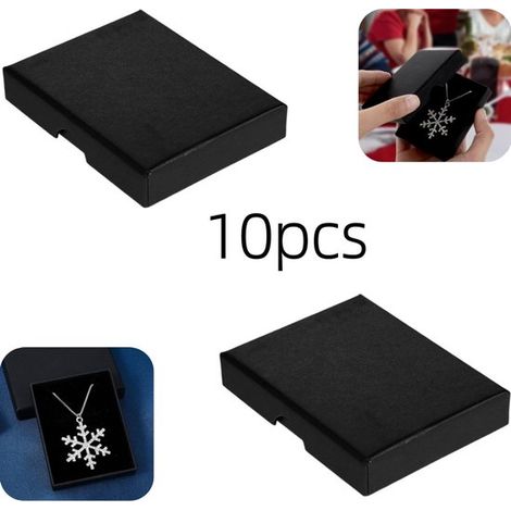 10 Geschenkboxen Halskettenboxen Armbandaufbewahrungsboxen Ringboxen wiederverwendbar leere Box mit Deckel Aufbewahrungszubehör zur Aufbewahrung (1/5)