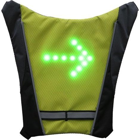 Gilet de Clignotant à LED,Équipement réfléchissant de Course - Sac à Dos de Direction d'avertissement de sécurité Lumineux avec télécommande pour Le Cyclisme de Nuit en Cours d'exécution Arche (1/5)