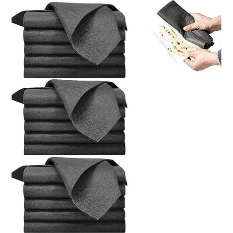Set of 15 thickened magic microfiber cleaning cloths, 30x30 cm, ultra-absorbent and reusable (1/4)