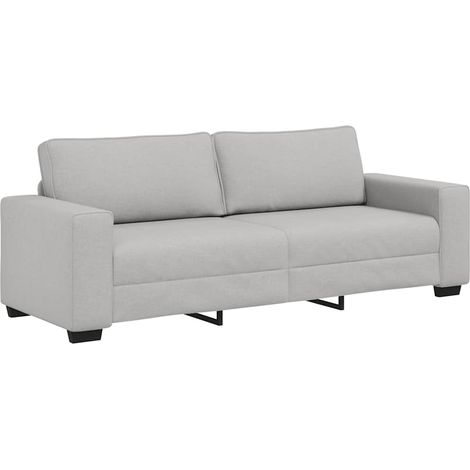 Divano a 3 Posti  Sofa Grigio Nuvola 220x77x82 cm in Tessuto (1/5)