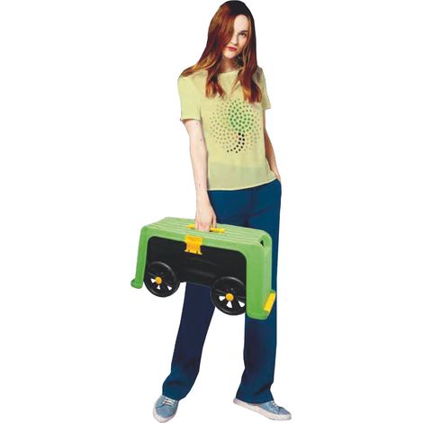Sgabello contenitore da giardino con ruote 4in1 (1/7)