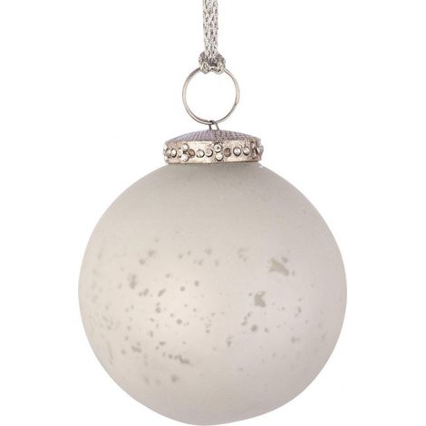 Sfera di vetro elegantia Bizzotto bianco opaco Ø8 cm