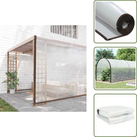 vidaXL Bâche transparente avec œillets 8x12 m polyéthylène (1/5)