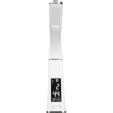 Lampe de lecture LED avec affichage numérique, calendrier et température  lampe à col de cygne réglable avec commande tactile  lampe de bureau sans fil réglable à 3 couleurs. (1/5)