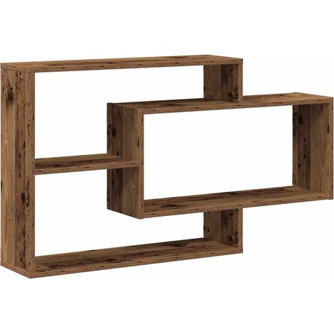 Wall Shelf Old Wood 104x20x58.5 cm Engineered Wood vidaXL
