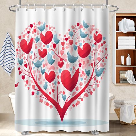 Rideau douche polyester 180x180 bordure lestée rideau étanche pour nouvelle déco pour la rentrée (1/5)