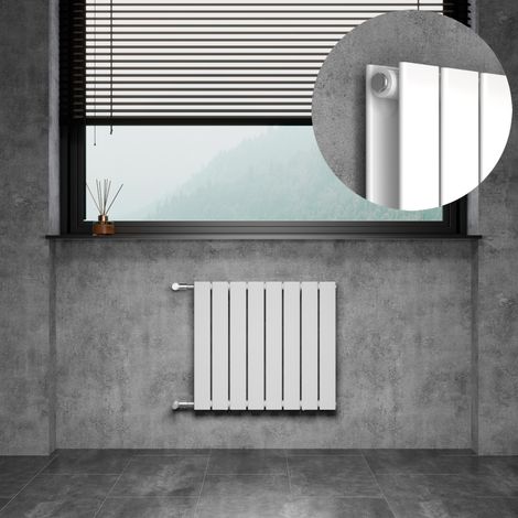 WITEN&NOCK Design Heizkörper Flachheizkörper Paneelheizkörper mit seitlichen Anschlüssen Nabenabstand 500mm weiß doppellagig 550x608mm 752Watt