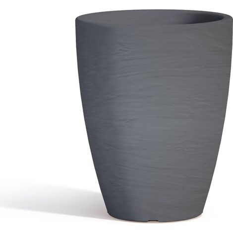 Vaso arredo interno ed esterno adone round grigio 38 cm (1/5)