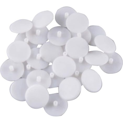 Lot de 2 000 cache vis en plastique, trou rond de 3 mm, décoration pour meubles, blanc