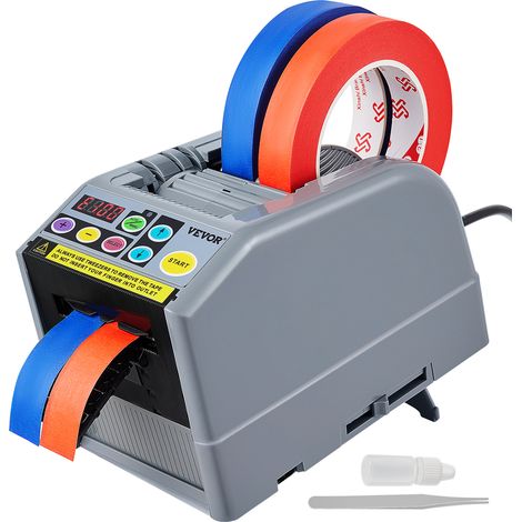 VEVOR Automatischer Klebebandspender, elektrischer Klebebandschneider, Verpackungsmaschine, Bandschneidemaschine, 6-60 mm Bandbreite