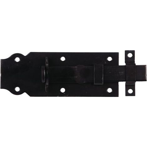 GAH Schlossriegel Länge 120 mm Breite 44 mm geradeStahl verzinkt schwarz ku.-besch. (1/3)