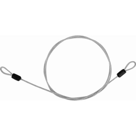 Ortviai Cable de Sécurité Vélo Scooter avec Fil Métallique Intérieur et Gainage Plastique, 100cm (Argent)