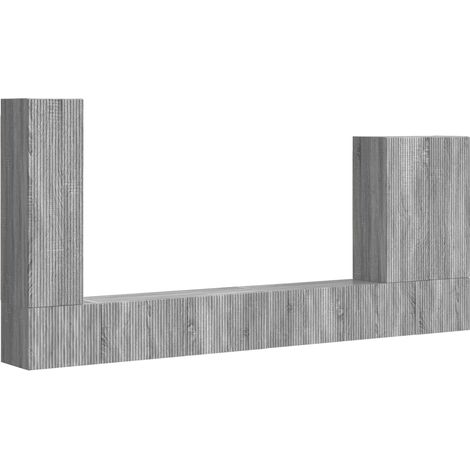 Maison Exclusive - Set di Mobiletto da TV a Parete 6 pcs Grigio Sonoma (1/5)