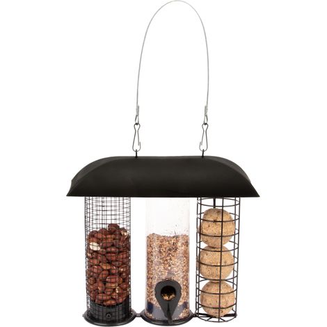 Silo distributeur de nourriture trois-en-un - L 23,8 cm x l 25 cm x H 23,7 cm - Livraison gratuite (1/4)