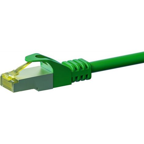 Câble de brassage Cat7 S/FTP (PIMF) - 15 mètres, vert - câble réseau - câble Internet - câble UTP - RJ45 - 10 000 Mbit/s (1/3)