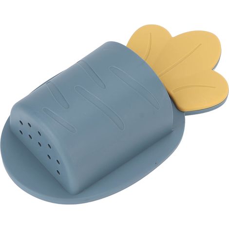 Boîte de rangement murale pour salle de bain, grande capacité de charge, conception creuse, compacte, installation facile, bleue (1/5)