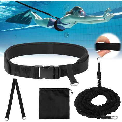 Ceinture d'entraînement de natation adulte, élastique réglable de 2,5 à 7,5 m. Conçu pour l'apprentissage aquatique, compatible avec toutes les piscines sans système de nage à contre-courant (1/5)