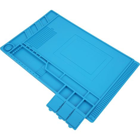 Tapis de travail magnétique isolant en silicone, résistant à la chaleur, pour soudure, réparation de téléphones portables et d'ordinateurs S-160 (1/5)