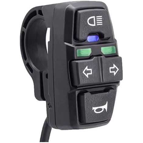 Interrupteur de clignotant 3 en 1 pour phare de moto, klaxon, interrupteur de contrôle marche/arrêt, kit de boutons pour scooter, vélo électrique, moto (1/5)