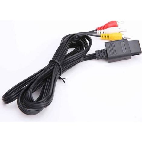 Cable Av - Nintendo 64 - 1.8 M - Audio Video Composite Rca - Pour Tv Et Console Retro - 1 Unite