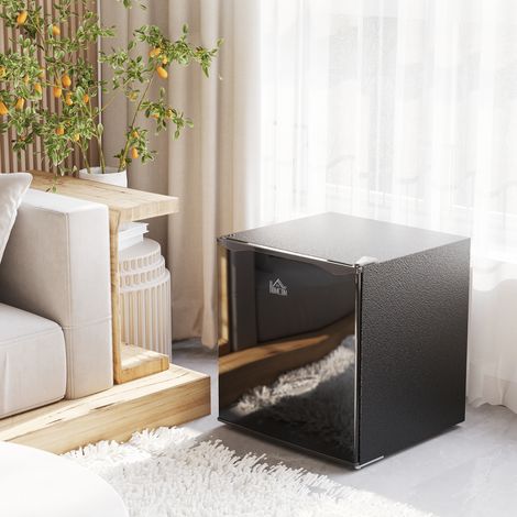 Mini-congélateur électrique indépendant HOMCOM 35 L, 45 W, niveau sonore 41 dB, température de -14 à -24 ℃, réglage 5 niveaux, dimensions 47 x 44,2 x 48,8 cm, Noir