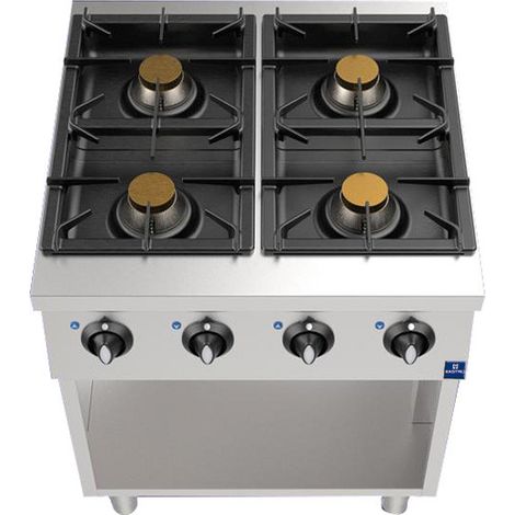 Plan de Cuisson à Gaz Sur Soubassement Ouvert Avec 4 Brûleurs (26,0 Kw) - Mastro