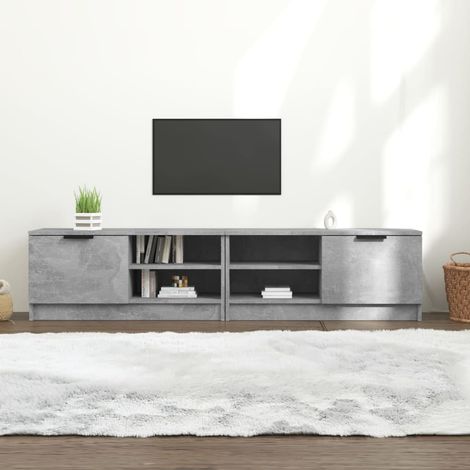2 Piece TV Cabinet Set Concrete Grey 80x35x36,5 cm Engineered Wood vidaXL (1/5)
