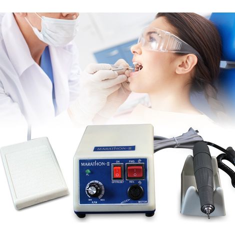 Senderpick – Micromoteur dentaire 35K RPM – Pièce à main précise – Système de pédale – Pour laboratoire dentaire et clinique