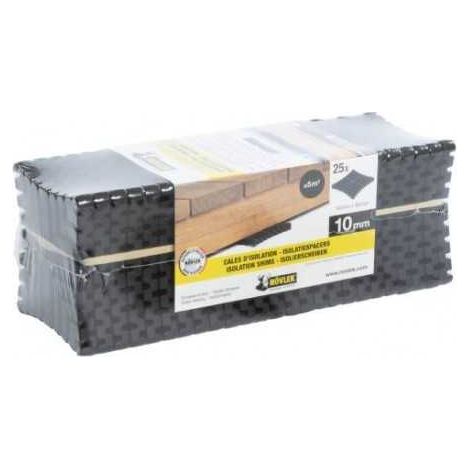 Sud Bois – Cales d'isolation 10mm – Garniture Céraplaque – Empilables et combinables – Vissage sous lambourde pour stabilité accrue